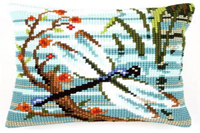 B&Q Cushion Dragonfly - Cross Stitch Kit: Cushion: Dragonfly - Vervaco