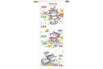 B&Q -  H/chart KittenCounted Cross Stitch Kit: Height Chart KittenVervaco