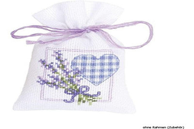 B&Q -  Counted Cross Stitch Kit: Gift Bag: Lavender Heart