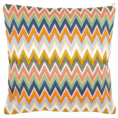B&Q -  L/s Cush ZigzagLong Stitch Kit: Cushion: ZigzagVervaco