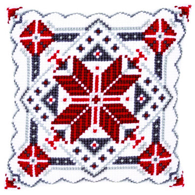B&Q -  Cushion Snow CrystalCross Stitch Kit: Cushion: Snow Crystal IiVervaco