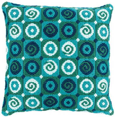 B&Q -  L/s Cush Swirl/sLong Stitch Kit: Cushion: SwirlsVervaco