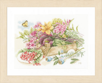 Groves Of Thames In The Garden - Counted Cross Stitch Kit: In The Garden - Lanarte White