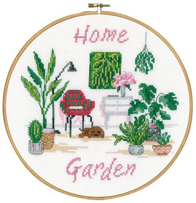 Vervaco Counted Cross Stitch Kit with Hoop: Home Garden - Image 5