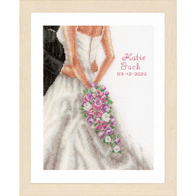 B&Q -  W/rec Wedding CoupleCounted Cross Stitch Kit: Wedding CoupleVervaco