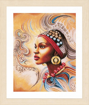 Groves Of Thames Mother Africa - Counted Cross Stitch Kit: Mother Africa - Lanarte White