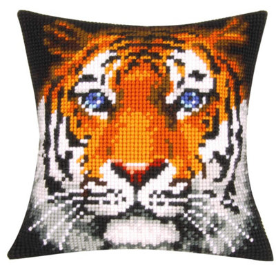 B&Q Cushion Tiger - Cross Stitch Kit: Cushion: Tiger - Vervaco