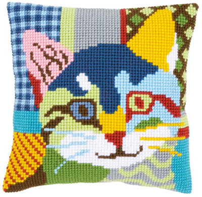 B&Q -  Cushion Modern CatCross Stitch Kit: Cushion: Modern CatVervaco