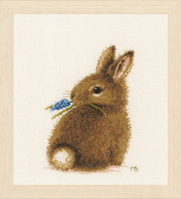 Groves Of Thames Bunny - Counted Cross Stitch Kit: Bunny (Evenweave) - Lanarte Ivory
