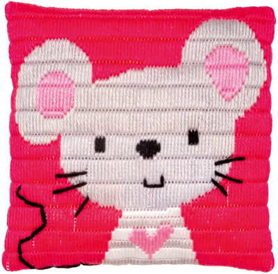 B&Q -  L/s Cush Little MouseLong Stitch Cushion Kit Little MouseVervaco