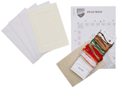 Groves Of Thames Cards Pk3 Xmas Motif - Counted Cross Stitch Kit: Greetings Cards: Christmas Motif: Set Of 3 - Vervaco