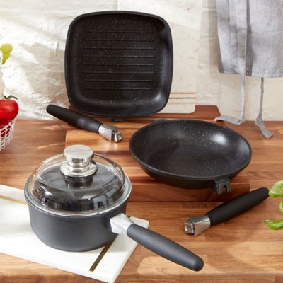 Berghoff Eurocast 3Pc Wedding Set With Oven Safe CoversPfoa FreeNon-StickLightweightCastSuitable For Induction from B&Q