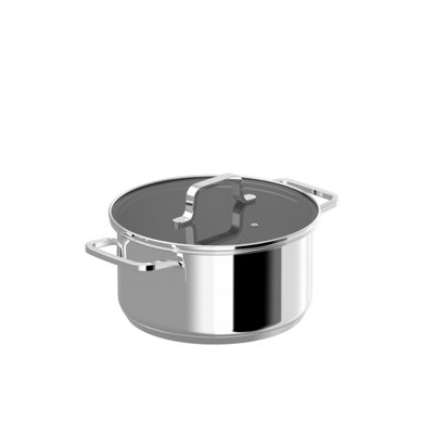 Covered Casserole Helix 20Cm Berghoff  Recycled Stainless from B&Q