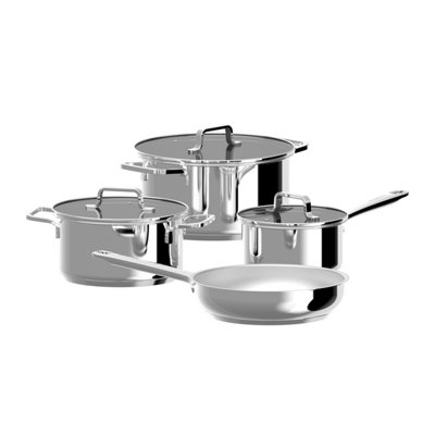 Berghoff 7-Pc Cookware Set Helix Recycled Stainless Steel from B&Q