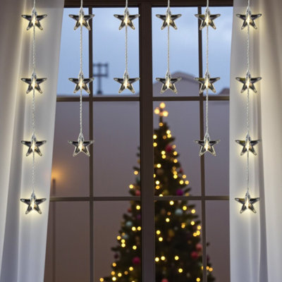 Led Star Curtain Hanging String Lights from B&Q