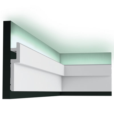 B&Q -  C395 Contemporary Coving Or Led Lighting Moulding 2 Pack4 Metres