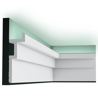 B&Q -  C396 Contemporary Coving Or Led Lighting Moulding 2 Pack4 Metres