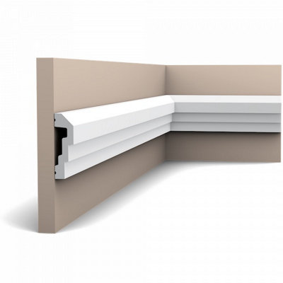 Orac Decor P7070f Flexible Premium Dado Moulding 2 Pack - 4 Metres White