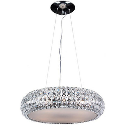 Luminosa Lighting Luminosa Crystal Science Pendant Ceiling Light Chrome from B&Q