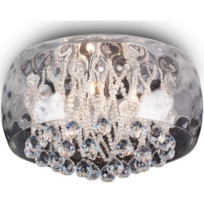Luminosa Lighting Luminosa Ice Cylindrical Ceiling Light Chrome from B&Q