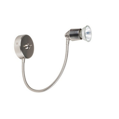 Luminosa Lighting Luminosa Bomba Reading Light Satin Nickel from B&Q