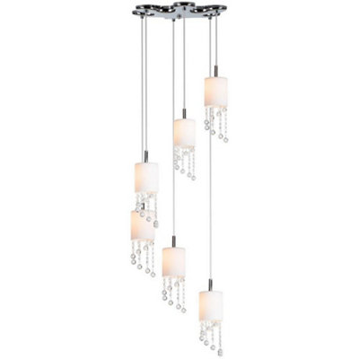 Luminosa Lighting Luminosa Tango Cluster Pendant Ceiling Light Chrome from B&Q