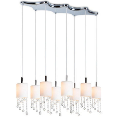 Luminosa Lighting Luminosa Tango Straight Bar Pendant Ceiling Light Chrome from B&Q