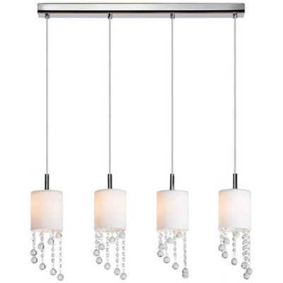 Luminosa Lighting Luminosa Tango Straight Bar Pendant Ceiling Light Chrome from B&Q