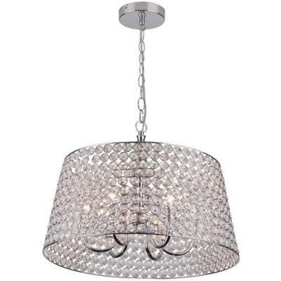 Luminosa Lighting Luminosa Treasure Pendant Ceiling Light Chrome from B&Q