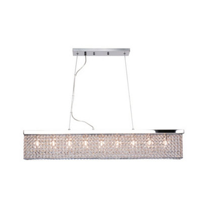 Luminosa Lighting Luminosa Treasure Straight Bar Pendant Ceiling Light Chrome from B&Q