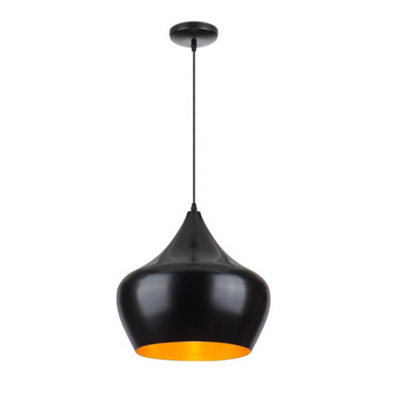 Luminosa Lighting Luminosa Tipi Dome Pendant Ceiling Lights Black from B&Q