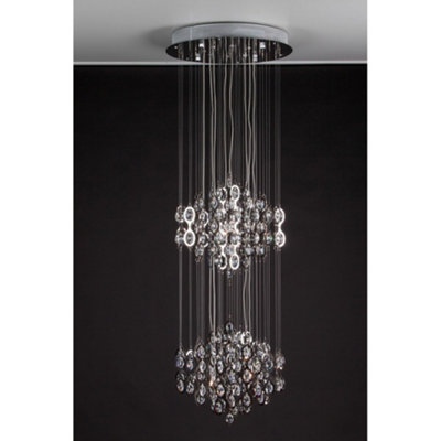 Luminosa Lighting Luminosa Pavo Cluster Pendant Ceiling Light Chrome from B&Q