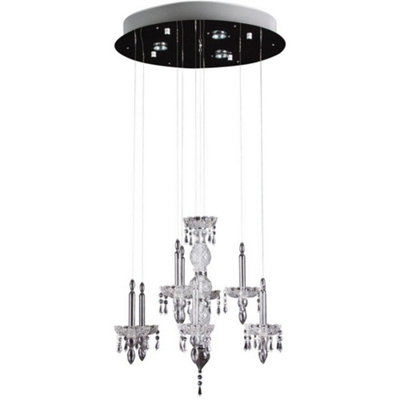 Luminosa Lighting Luminosa Ghostly Cluster Pendant Ceiling Light Chrome from B&Q