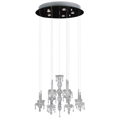 Luminosa Lighting Luminosa Ghostly Cluster Pendant Ceiling Light Chrome from B&Q