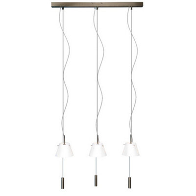 Luminosa Lighting Luminosa Virgin 3 Light Straight Bar Pendant Ceiling Light Bronze from B&Q