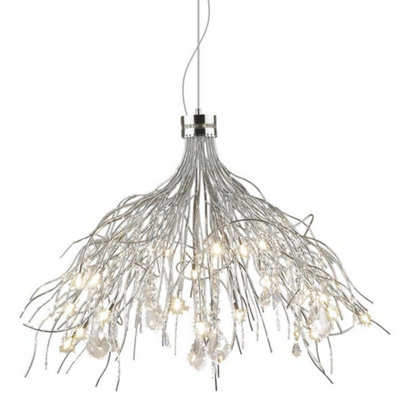 Luminosa Lighting Luminosa Luxor Pendant Ceiling Light Chrome from B&Q