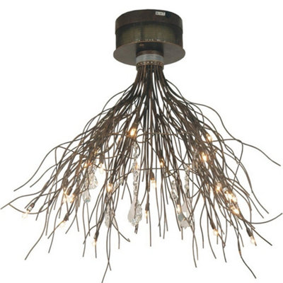 Luminosa Lighting Luminosa Luxor Semi Flush Light Rust from B&Q