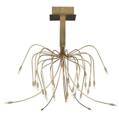 Luminosa Lighting Luminosa Vermicell Semi Flush Light Bronze from B&Q