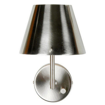 Luminosa Lighting Luminosa Jin Wall Lamp With Shade Satin Nickel