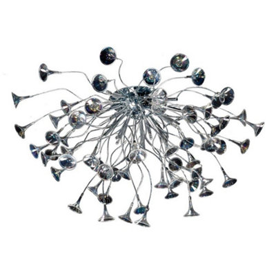 Luminosa Lighting Luminosa Minisounds Semi Flush Light Chrome from B&Q