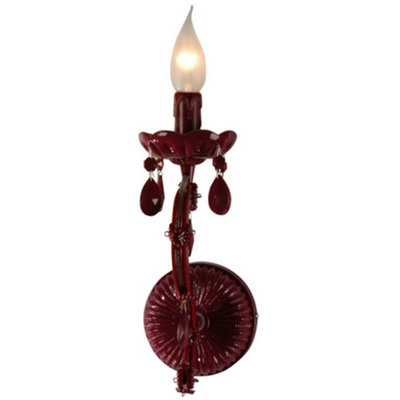 Luminosa Lighting Luminosa Marie Candle Wall Light Red