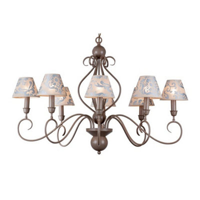 Luminosa Lighting Luminosa Principesa Multi Arm Chandeliers With Shades Pale Taupe from B&Q