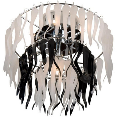Luminosa Lighting Luminosa Likit 7 Light Semi Flush Light Chrome from B&Q