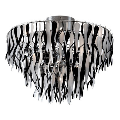 Luminosa Lighting Luminosa Likit 13 Light Semi Flush Light Chrome from B&Q