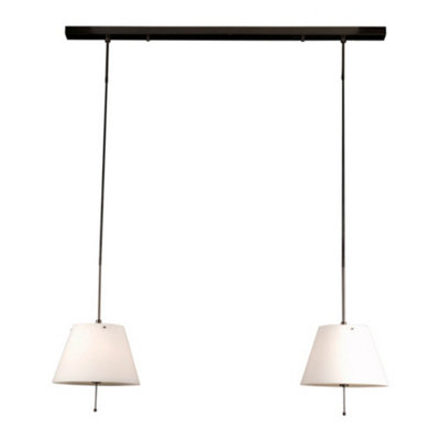 Luminosa Lighting Luminosa Brezil 2 Light Straight Bar Pendant Ceiling Light Bronze from B&Q