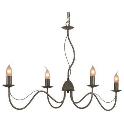 B&Q -  Luminosa Long Island Multi Arm Pendant Ceiling Light Gray