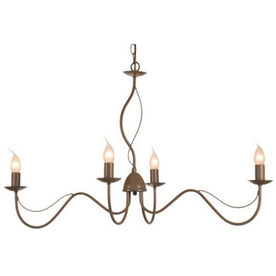 B&Q -  Luminosa Long Island Multi Arm Pendant Ceiling Light Pale Taupe