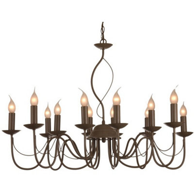 B&Q -  Luminosa Long Island Multi Arm Chandeliers Pale Taupe