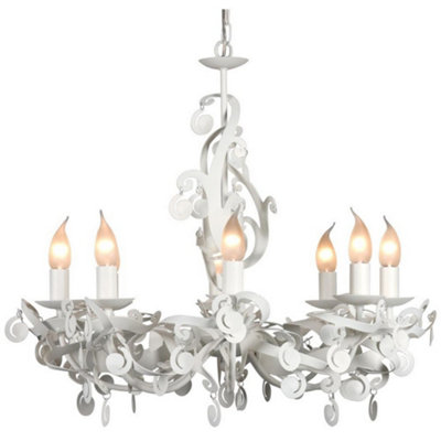 Luminosa Lighting Luminosa Mila Multi Arm Chandeliers White Metal from B&Q