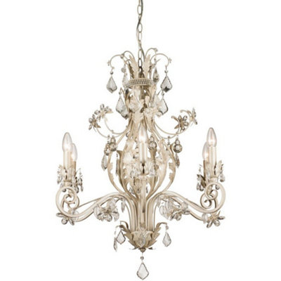 Luminosa Lighting Luminosa Rafael Multi Arm Chandeliers Ivory from B&Q